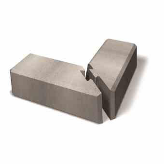 Benders kampinis atraminės sienėlės blokas Norblock Mini lygus 550x260x170 (Spalva - pilka) Benders kampinis atraminės sienėlės blokas Norblock Mini lygus 550x260x170 (Spalva - pilka)